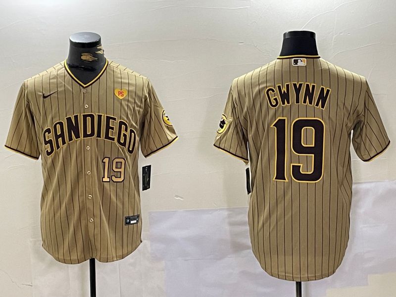 Men San Diego Padres #19 Gwynn Browm Stripe Game 2024 Nike MLB Jersey style 8